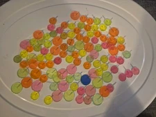 Made in USA Golf Ball Markers Multicolor Neon Plastic ~ Package of 6