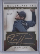 2014 Panini Immaculate Ink Gold 11/25 Felix Hernandez #38 Auto 0rr2
