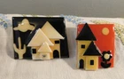 House Pins by Lucinda Set of Two Vintage Collectable Brooches