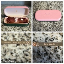Kate Spade Emmaline Rose Gold Aviator Sunglasses with Brown Gradient Lenses