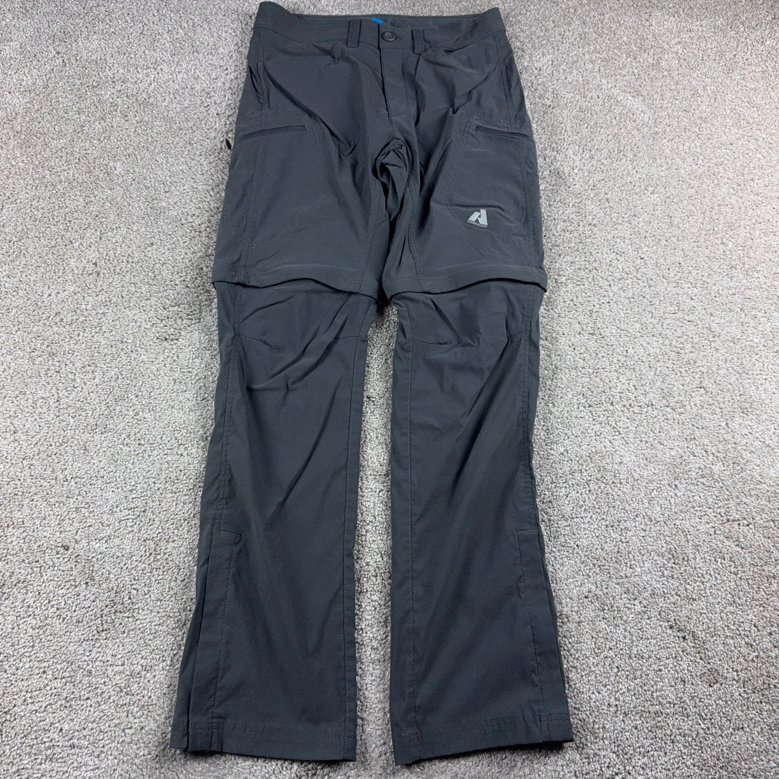 Eddie Bauer Pants Mens 32 Gray First Ascent Convertible Cargo Hiking Zip Off
