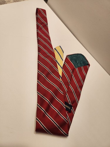 Tommy Hilfiger Ties. Set Of 2. 100% Silk. Classic Colors/red/blue/yellow/striped - Picture 11 of 14