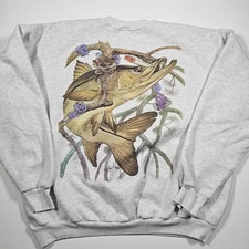 Vintage Guy Harvey Crewneck Sweatshirt Fishing Men's Size XL 90's Fish