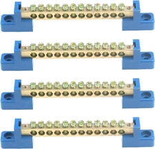 Terminal Bus Bar Terminal Block Brass Wire Screw Terminal, 12 Positions
