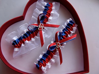 New Sexy Bridal Red White Blue Wedding Garter GetTheGoodStuff Prom USA 