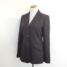 Jones New York Womens Sz 6 Brown Wool Blend Stretch 3 Button Blazer Fully Lined