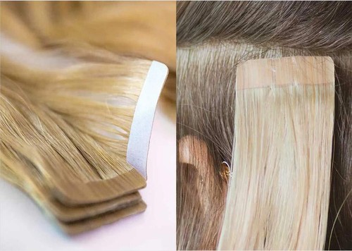 Loose Curly Tape Hair 100% Human Hair Extensions PU Tape in Hair Piece 20pcs/50G - Picture 7 of 25