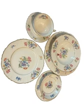 Aberdeen China Floral Print Set With Hold Trim - 1 Table Setting
