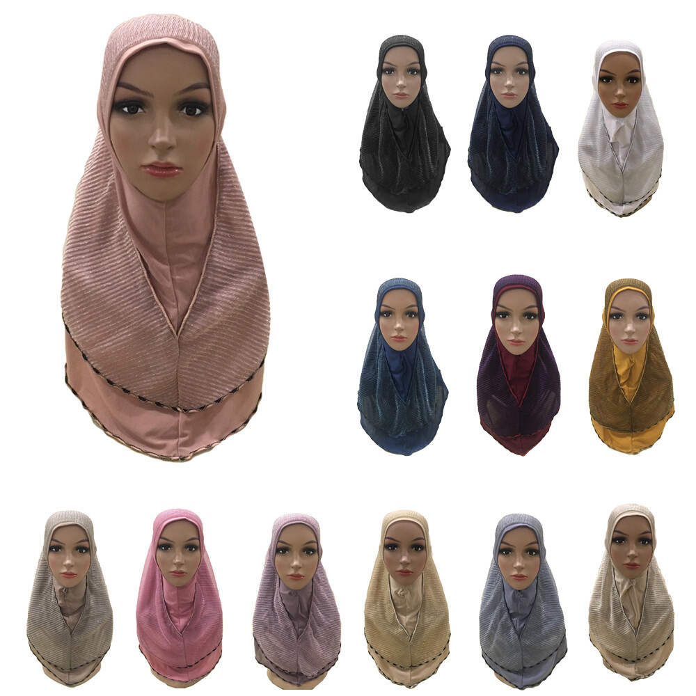 Women Head Scarf Muslim One Piece Amira Hijab Islamic Shawl Wrap Arab