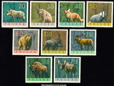 Poland 1369 -1377 Mint Never Hinged WILDLIFE Complete Set