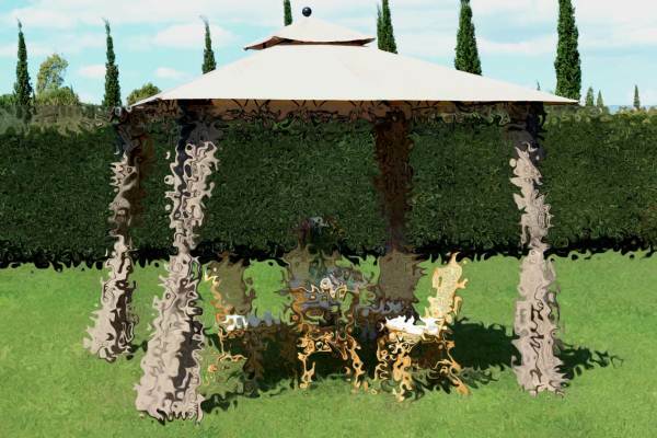 Top Bianco Telo Di  Ricambio Per Gazebo Eden 3x3 Con Air Vent Bianco Telo Superi