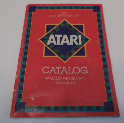 Vintage 1982 Atari Red Catalog (49 Game Program Cartridges) CO16725 Rev. E