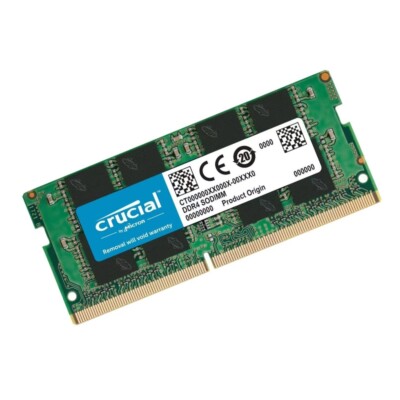 New Crucial 64GB (2X32GB) DDR4 3200MHz PC4-25600 SODIMM Memory Ram