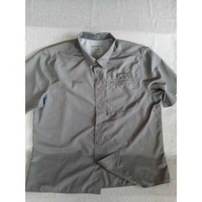 Eddie Bauer Men XXL Vent Polyester Pockets Collared Short Sleeve Button's Shirt