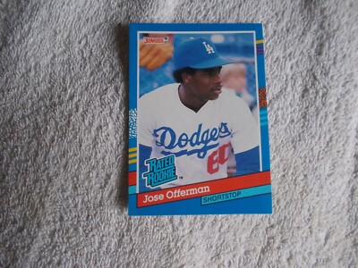 Leaf Donruss 1991 MLB ''JOSE OFFERMAN'' #33 Dodgers Trading Card n39 ROOKIE