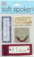 MAMBI Soft Spoken 3D stickers TRIBUTE Special Honor Theme 92836 Fast FREE Ship!