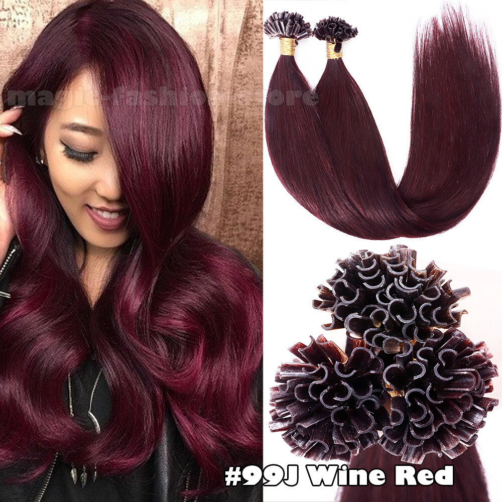 50 Extensions Cheveux Pointe U Rose Fuchsia – Cheveux Humains Remy, 55.9cm, Neuf Avec étiquettes