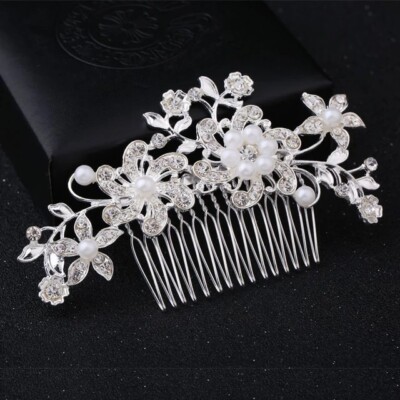 Braut Hochzeit Kristall Blume Kristall Perlen Diamant Brautjungfer Braut Haarkamm