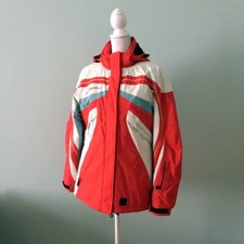 Iguana Skijacke Winterjacke rot hellblau weiß 40 neuwertig