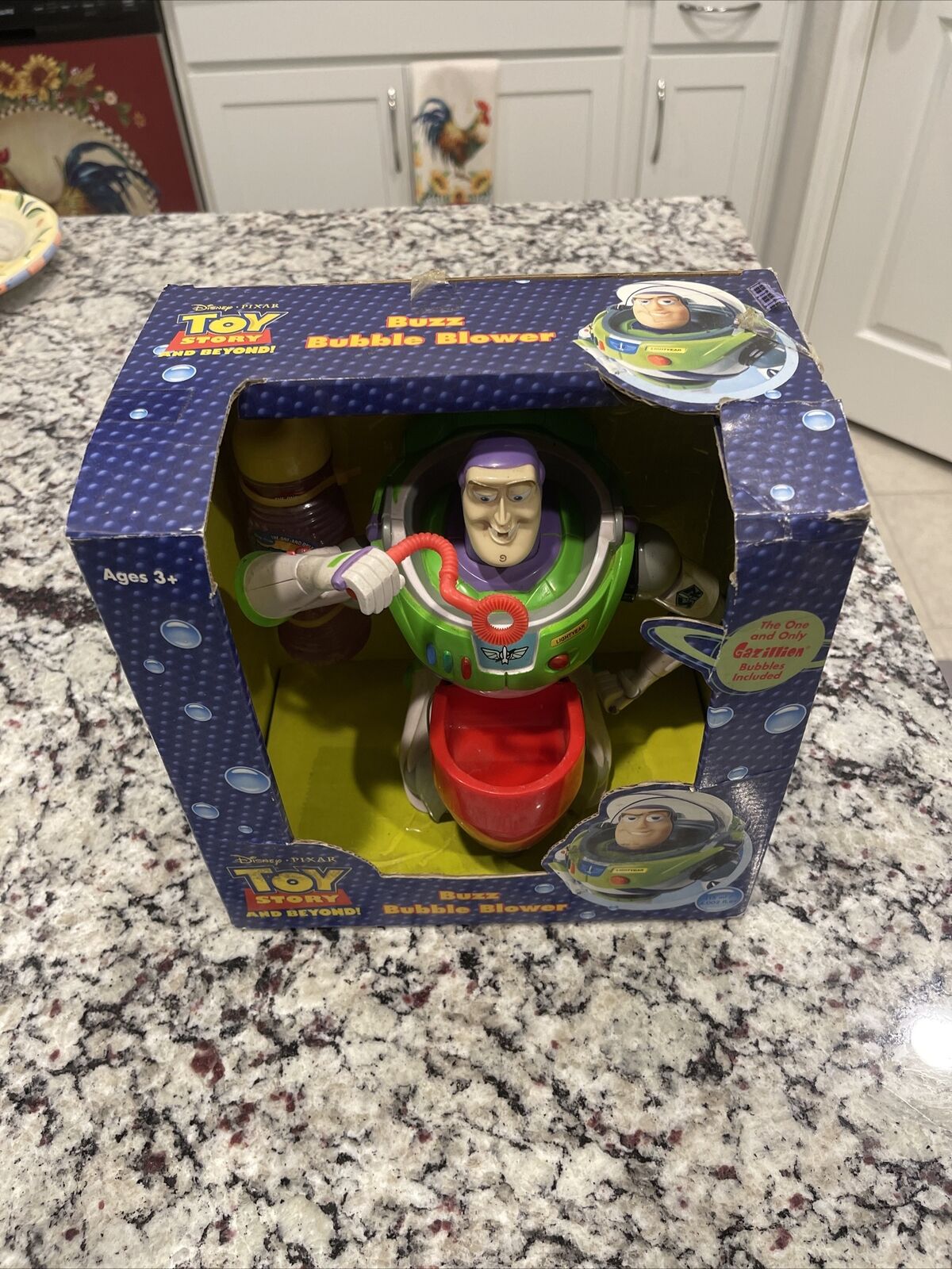 Toy Story Disney Buzz Bubble Blower W/Gazillion Bubbles Funrise Rare NOS