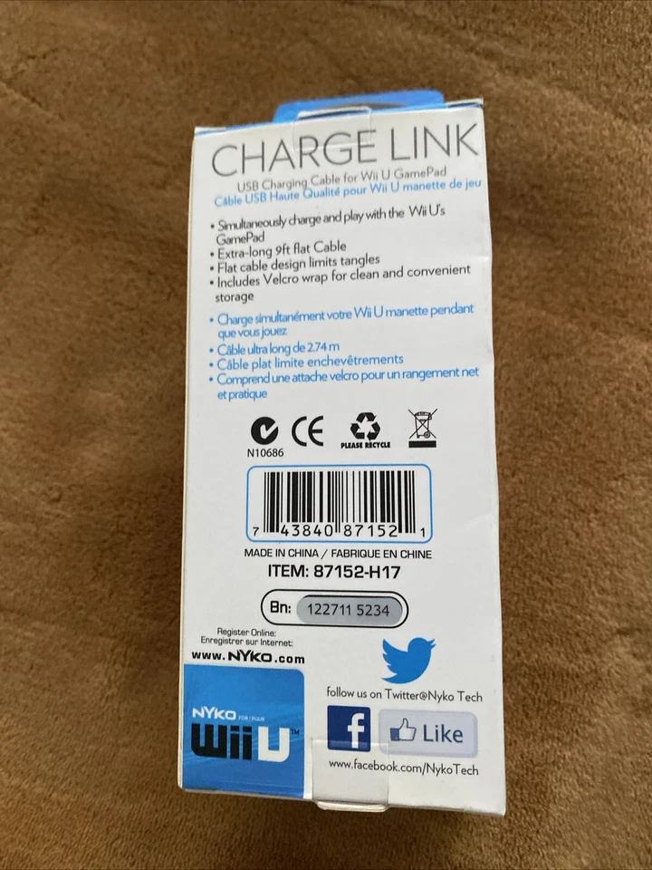 Nyko Charge Link For Nintendo Wii U, New - Image 3 of 4