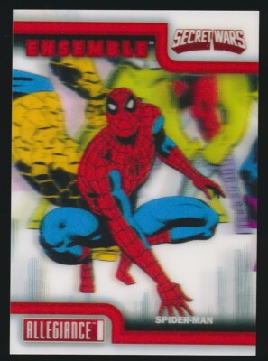 E-7 SPIDER-MAN Upper Deck Marvel Allegiance Secret Wars ENSEMBLE LENTICULAR