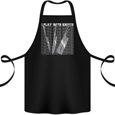 Chef I Play With Knives Cotton Apron 100% Organic