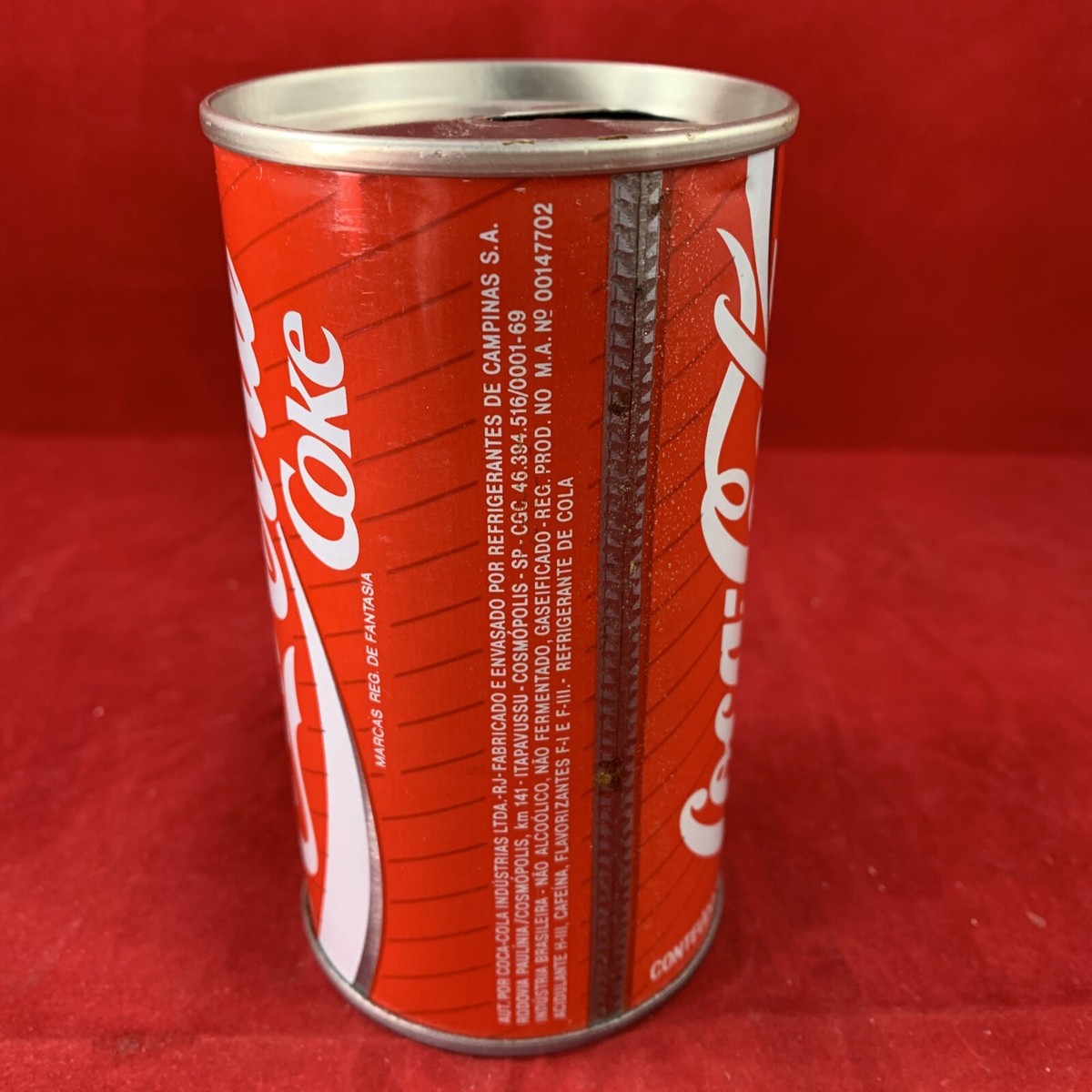 VTG Coke Pull Tab Brazilian 350 ML Coca-Cola Can Brazil
