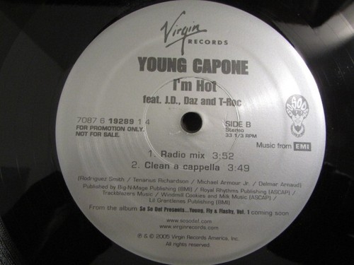 YOUNG CAPONE I'M HOT FEAT. J.D., DAZ & T-ROC PROMO 12" SINGLE 4 VERSIONS VG OOP - Picture 13 of 16