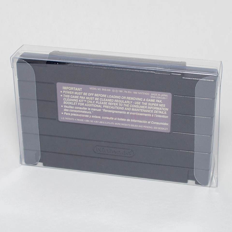10 x Super Nintendo SNES Cartridge Clear Plastic Protective Game Box Sleeve Case - Image 3 of 4