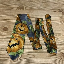 Jerry Garcia Necktie Butterfly Trap #54 Jack O Lantern Pumpkin Halloween Tie