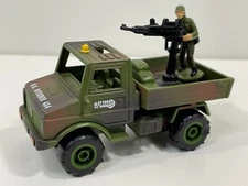 Vintage Smart Toys 1998 US Army Military Jeep Vehicle w/ Machine Gunner Soldier