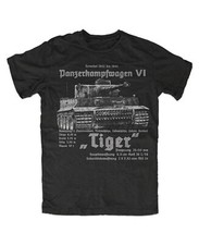 Tiger Panzer T-Shirt Panzertruppe Königstiger Tank World WOT Battle
