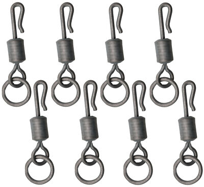 Korda Schnellwechselwirbel für Karpfenmontagen PTFE QC Ring Swivels, Angelwirbel