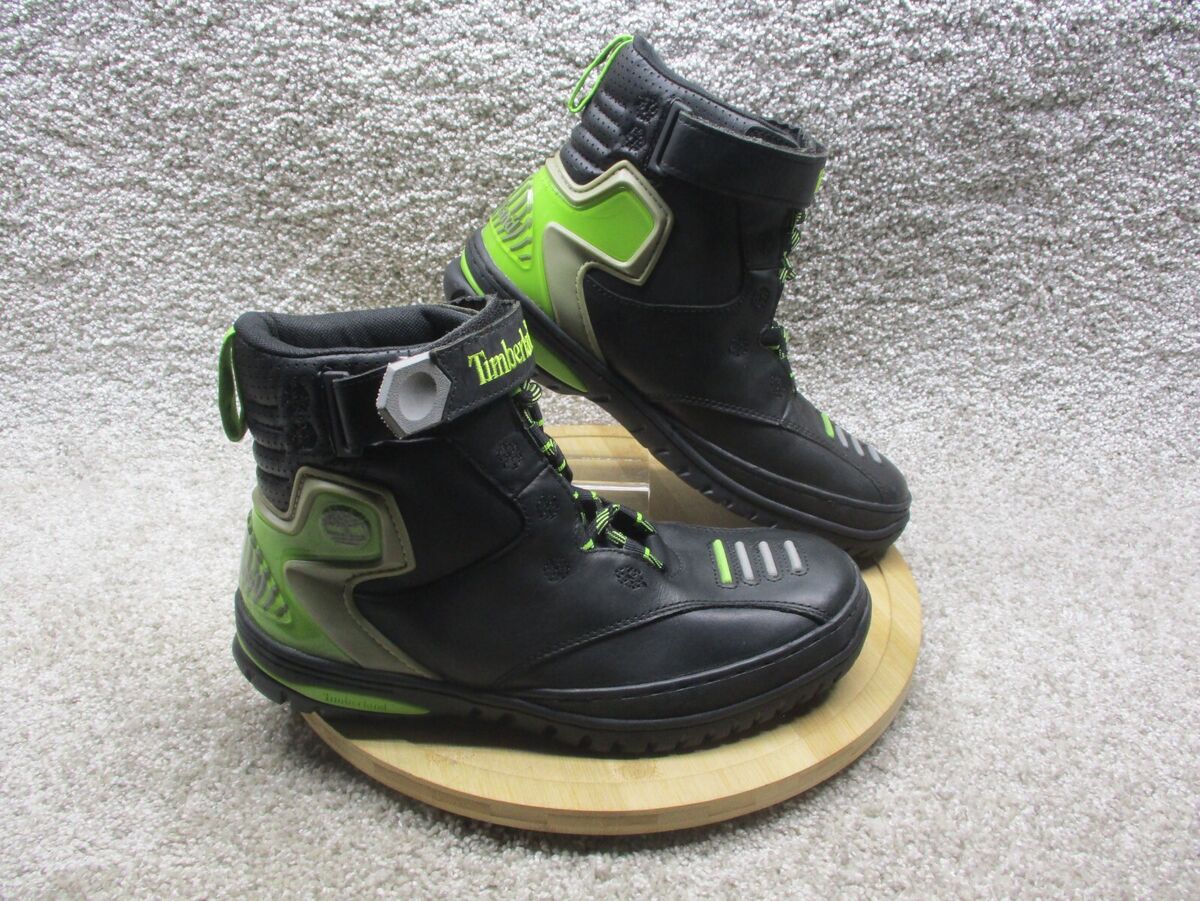 Timberland Motorcycle Boots Mens 9 M Black Neon Green Moto Timberland Motorcycle Boots Mens 9 M Black Neon Green Moto