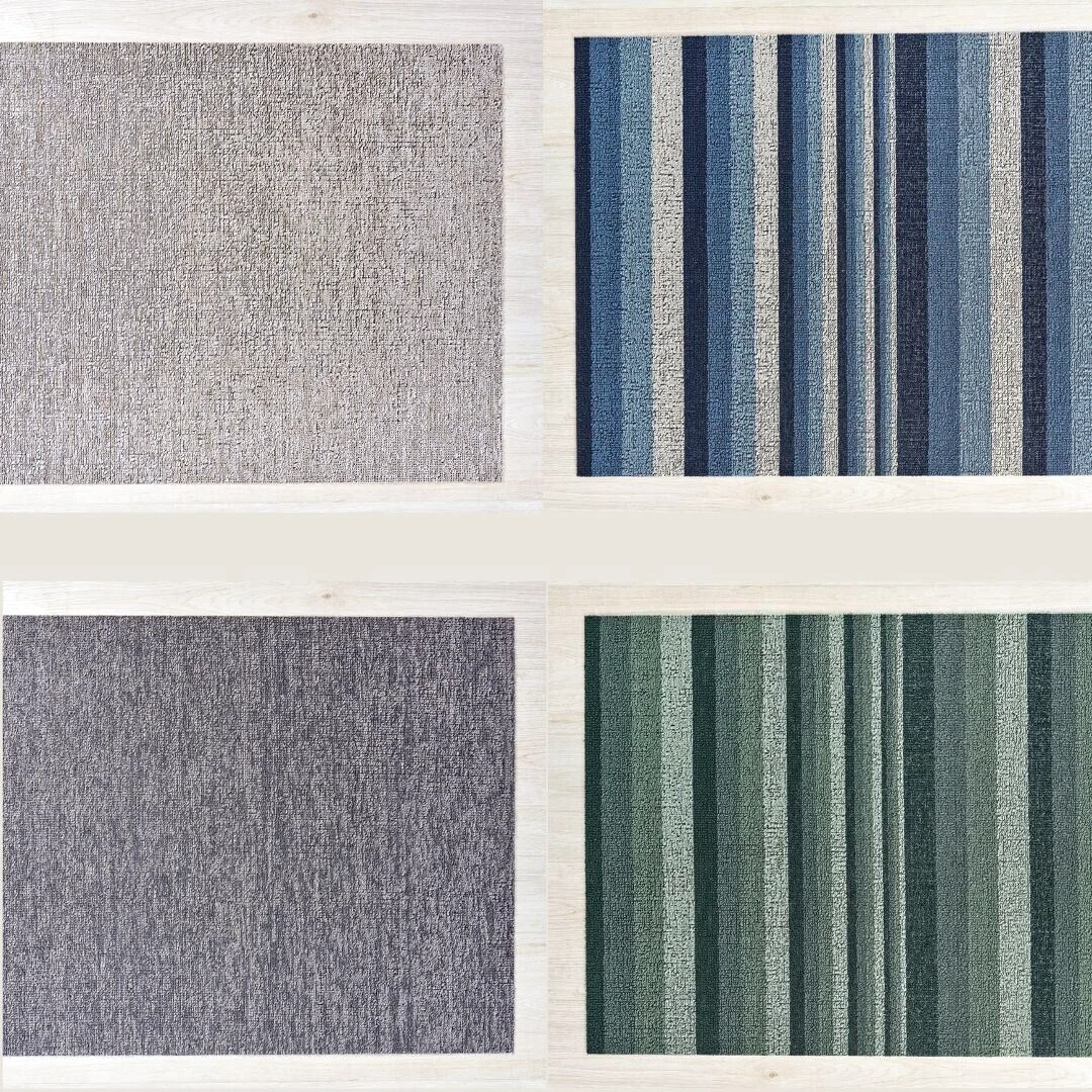 Chilewich　4枚 Grey Panel Chilewich Mini Basketweave Round Placemat (Set of 4) - 2Modern