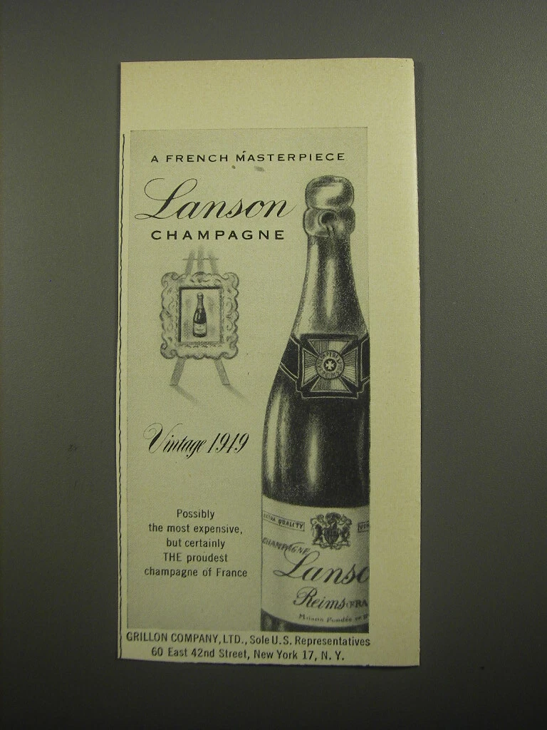 Пару постеров старой рекламы алкоголя. Шампанское Lanson История,Алкоголь,Вино,Реклама