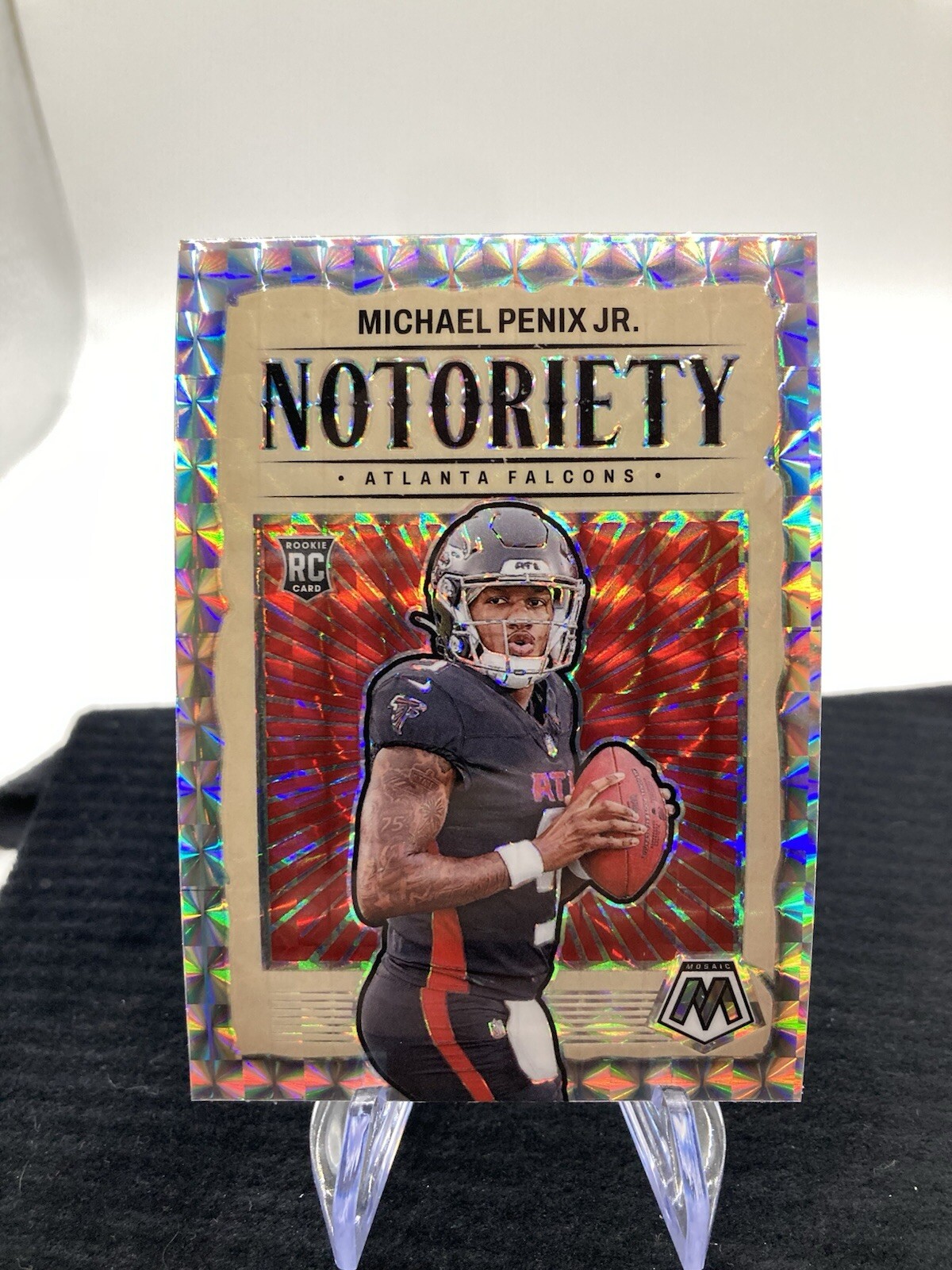 2024 Panini Mosaic Football - Michael Penix Jr  - Notoriety Silver Mosaic #20 RC