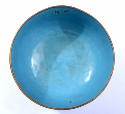 Bol chinois émaillé cloisonné années 30 5 couleurs drapeaux chinois - Photo 6 sur 8
