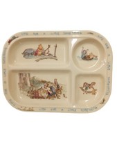 Vintage Selandia Designs Disney Winnie The Pooh 3 Section Plate Kids Melamine
