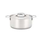STELLAR 7000 STAINLESS STEEL 24CM CASSEROLE & METAL LID 3.7LTR S736