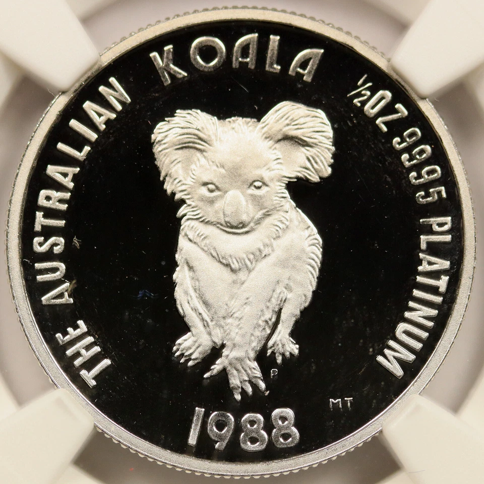 1988-P Australia Platinum Koala $50 NGC PF69 Ultra Cameo 1/2oz .999 Fine - Image 3 of 4