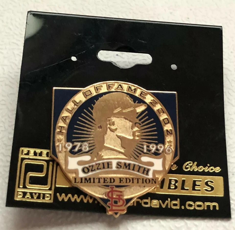 Broche de indução 2002 Baseball Hall Of Fame Ozzie Smith perfeito estado edição limitada/novo em folha - Imagem 4 de 4