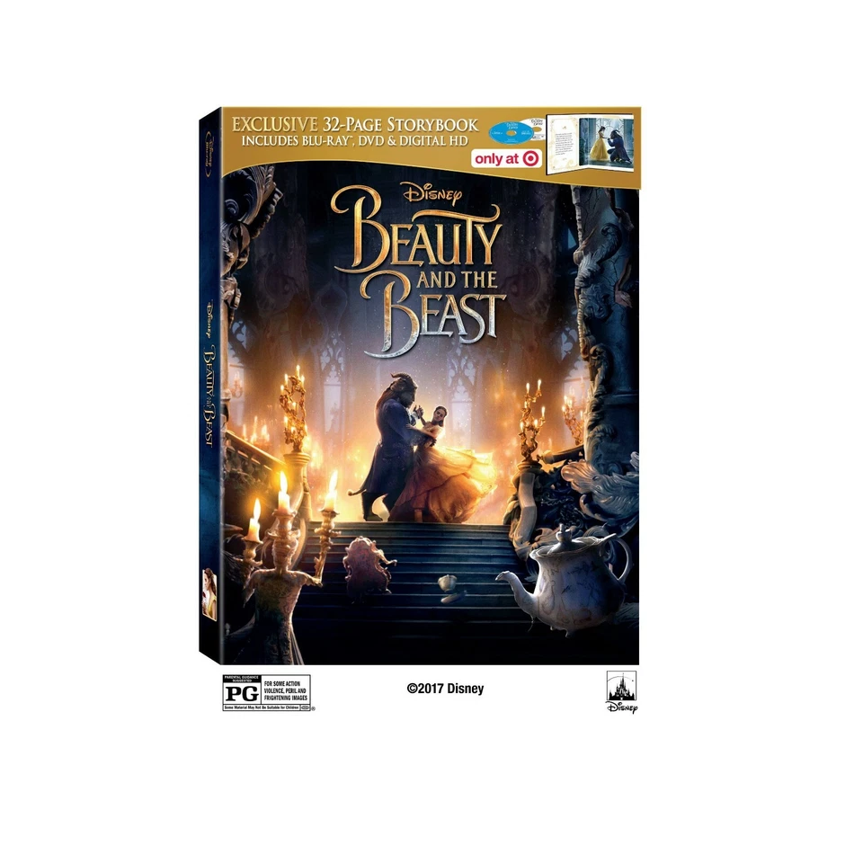 Beauty and the Beast Blu-ray DVD Digital Target Exclusive With 32-Page Storybook Foto 3 de 3