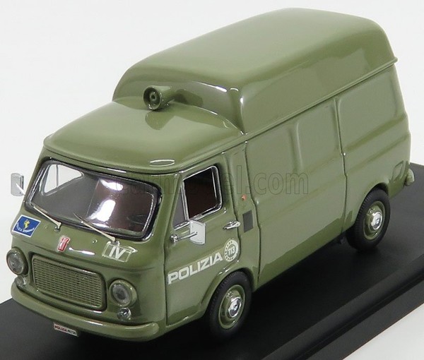 Rio 1/43 Van Fiat 238 Van Polizei 1972 GrÜN Statisches Modell Diecast-image