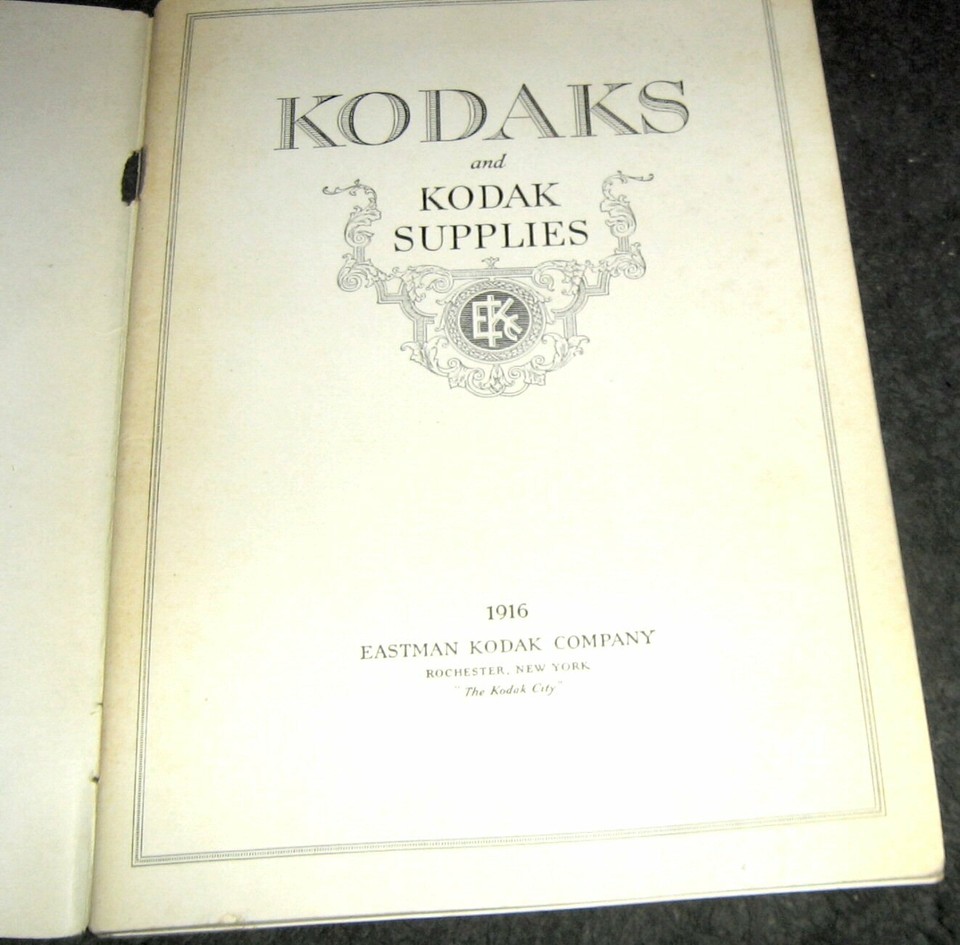 04F59 RARE ANCIEN CATALOGUE GÉNÉRAL APPAREILS PHOTOS KODAK DATE JANVIER 1916