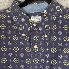 Bugle Boy Co. Vintage Size: Large Patterned Button Up Long Sleeve Casual Shirt