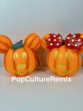 Disney Parks 2026 Mini Mickey & Minnie Mouse Musical Light Up Pumpkin Set New