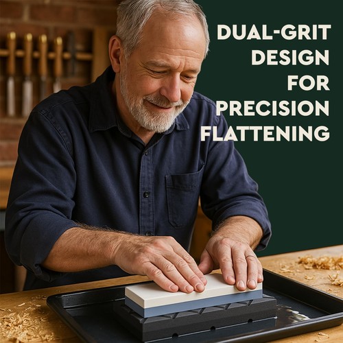 Large Flattening Stone- Dual Grit Coarse/Fine Sharpening Stones Flattener- Di... - Picture 4 of 7