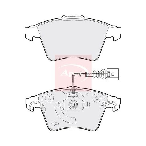 Apec BremsbeläGe Vorne FüR Vw Transporter/Caravelle Mk V 2003-2016 (R90) PAD1336-image